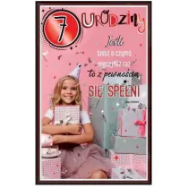 AbCard Kartka okoliczno�ciowa Urodziny 7 dziewczynka