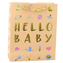LeanToys Torba prezentowa Hello Baby 32x26x10cm