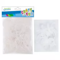 Craft with Fun Pirka dekoracyjne biae 20-30 cm, 16g