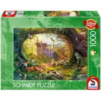Puzzle PQ 1000 el. Bajkowy zamek i magiczny las Schmidt