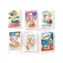Top Graphic Karnet B6 z naklejkami holog. Urodziny MIX (10)