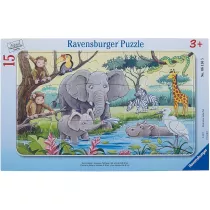 Puzzle 15 el. Afryka�skie zwierz�ta Ravensburger