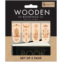 Cozywood Zakadki drewniane do ksiki Joga