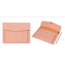 Teczka A4 z kieszonk nubuk rowa