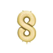 PartyDeco Balon foliowy cyfra 8 z�oty 86cm