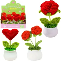 Ozdoba szyde�kowa R�a/Serce w doniczce 13cm A-0316