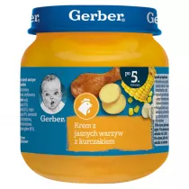 Gerber Zupka krem z jasnych warzyw z kurczakiem dla niemowlt po 5 miesicu 125 g
