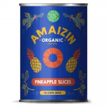Amaizin Ananas plastry w soku w�asnym 400 g Bio