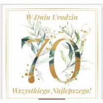 Art Nuvo Karnet kwadrat 70 urodziny damskie CK-05