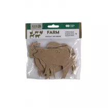 Happy Color Ksztaty tekturowe FARM, 10x6 cm, 5 sztuk
