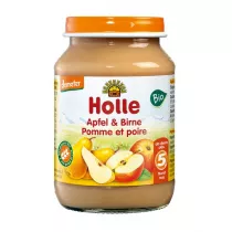Holle Deserek jabko - gruszka bez dodatku cukrw bezglutenowe od 5. miesica 190 g Bio