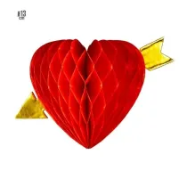 Serce i strza�a w kszta�cie plastra miodu 13cm