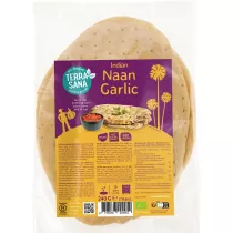 Terrasana Chleb naan czosnkowy 240 g Bio