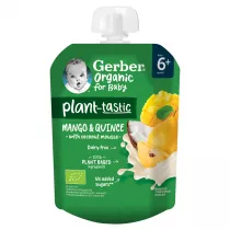 Gerber Organic Plant-tastic Deserek mango i pigwa z musem kokosowym po 6 miesicu 80 g Bio