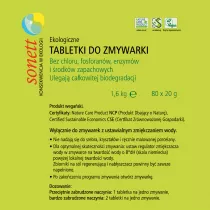 Sonett Ekologiczne tabletki do zmywarki 80 szt.