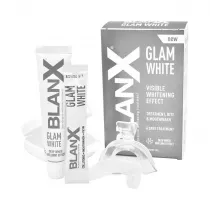 BlanX _SET Glam White pasta do zbw  + pyn do pukania w saszetkach 6szt + nakadka na uk zbowy 1szt 8 szt.