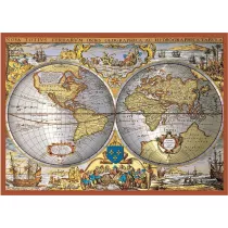 Puzzle 1000 el. Piatnik metalizowane Mapa wiata