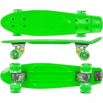 Deskorolka plastikowa zielona LED 56cm Enero