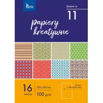 Tetis Papiery kreatywne A4 zestaw 11 16 kartek