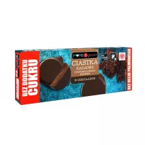 Pure&Good Ciastka kakaowe z kremem o smaku brownie w czekoladzie deserowej 128 g