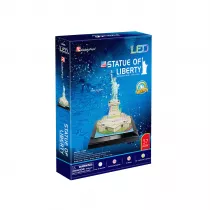Puzzle 3D 37 el. Statua Wolnoci LED Cubic Fun
