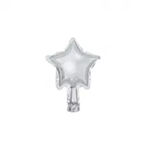 PartyDeco Balony foliowe Gwiazdka 12 cm srebrny 25 szt.