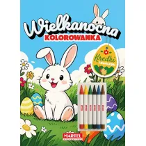 Kolorowanka wielkanocna z kredkami i naklejkami
