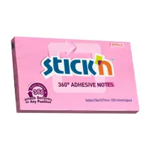 Stickn Notes samoprzylepny 76 x 127 mm rowy 100 kartek