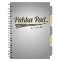Pukka Pad Project Book Grey A4 kratka 100 kartek 3 szt.