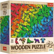 Puzzle drewniane 501 el. T�czowe motyle Trefl