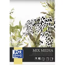 Oxford Blok artystyczny mix media A4 klejony gadka biay 25 kartek