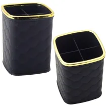 LeanToys Organizer na pdzle 4 przegrody czarny 12x9,5cm