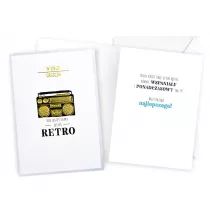 Kukartka Karnet B6 Urodziny retro