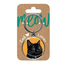 Be-Happy Gifts Brelok dla kociarzy - czarny kot