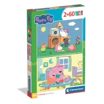 Puzzle 2x60 element�w Peppa Pig CLEMENTONI 24833