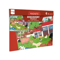 Puzzle magnetyczne i gra 2w1 Farma Scratch