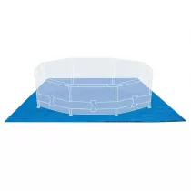 Materia ochronny pod basen w pudeku 28048 INTEX (pasuje do basenw 2,44m/3,05m/3,66m/4,57m Easy Set® i Basenw stelaowych) Zajmuje 4,7m2 powierzchni