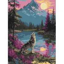 Ideyka Malowanie po numerach - Samotny wilk 30x40cm