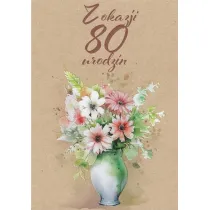 Trend Kartka okoliczno�ciowa Urodziny 80