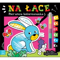 Pierwsza kolorowanka. Na ce. Kredka segmentowa