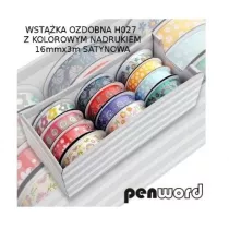 Wstka ozdobna satynowa nadruk 12 x 3m, 16mm