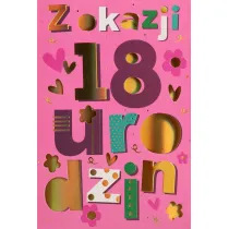 Karnet okazjonalny B6 z kopert� 18 Urodziny PAN DRAGON HM200-3442