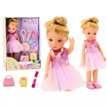 Lalka baletnica r�owa akcesoria LeanToys