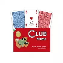 Ramino Poker Club, karty do gry mostkowe, niebieskie, czerwone Modiano
