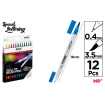 Mp Main Paper Marker dwustronny p�dzelkowy 12 kolor�w