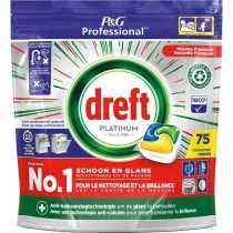 Dreft Kapsuki do zmywarki Platinum All in One Citron 75 szt.