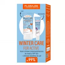 Floslek Zestaw Winter Care For Active krem ochronny zimowy do twarzy + wazelina do ust 30 ml + 10 g