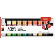 Marabu Farby akrylowe Basic 32x3,5ml, 2x59ml