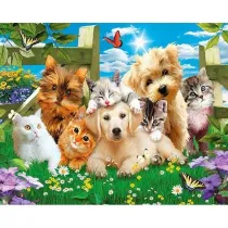 Titanum Mozaika diamentowa 5D - Psy i koty 40x30cm