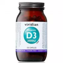 Viridian Witamina D3 2000IU (wegan) - suplement diety 150 kaps.